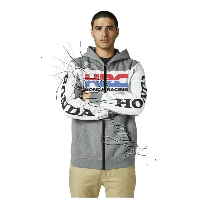 

2025/26 Осенне-зимняя модная мотоциклетная одежда Honda HRC Racing Велоспорт Теплая толстовка с капюшоном для бездорожья Горный велосипед Толстовка на молнии