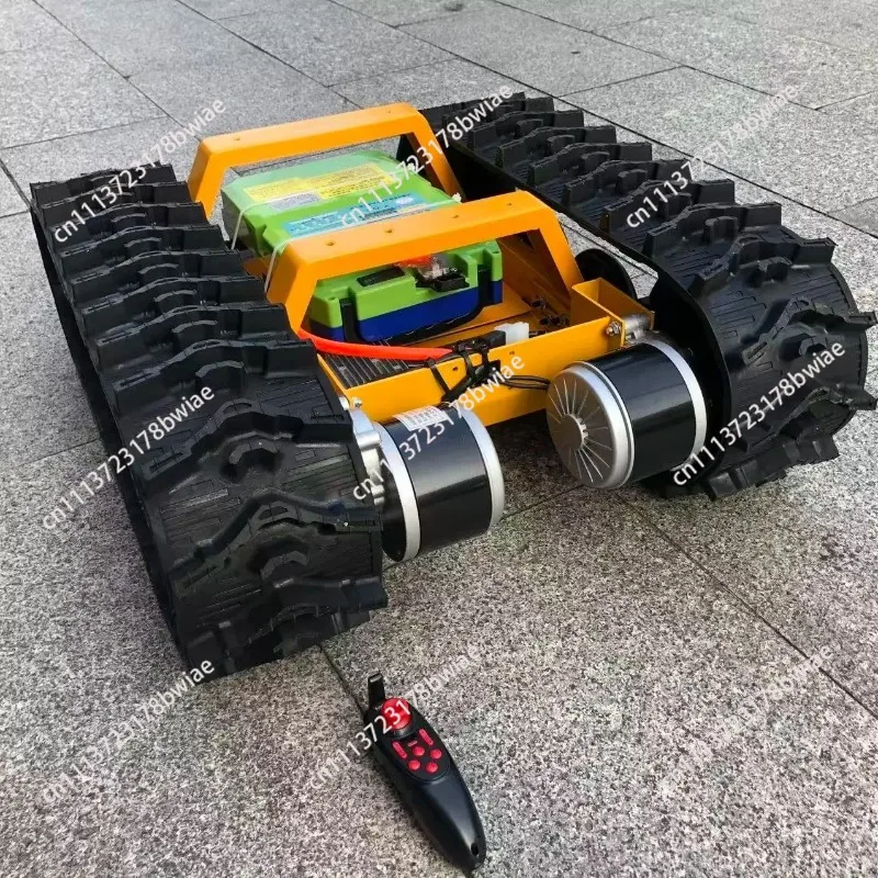 Small remote control track vehicle chassis fire fighting agricultural track robot car