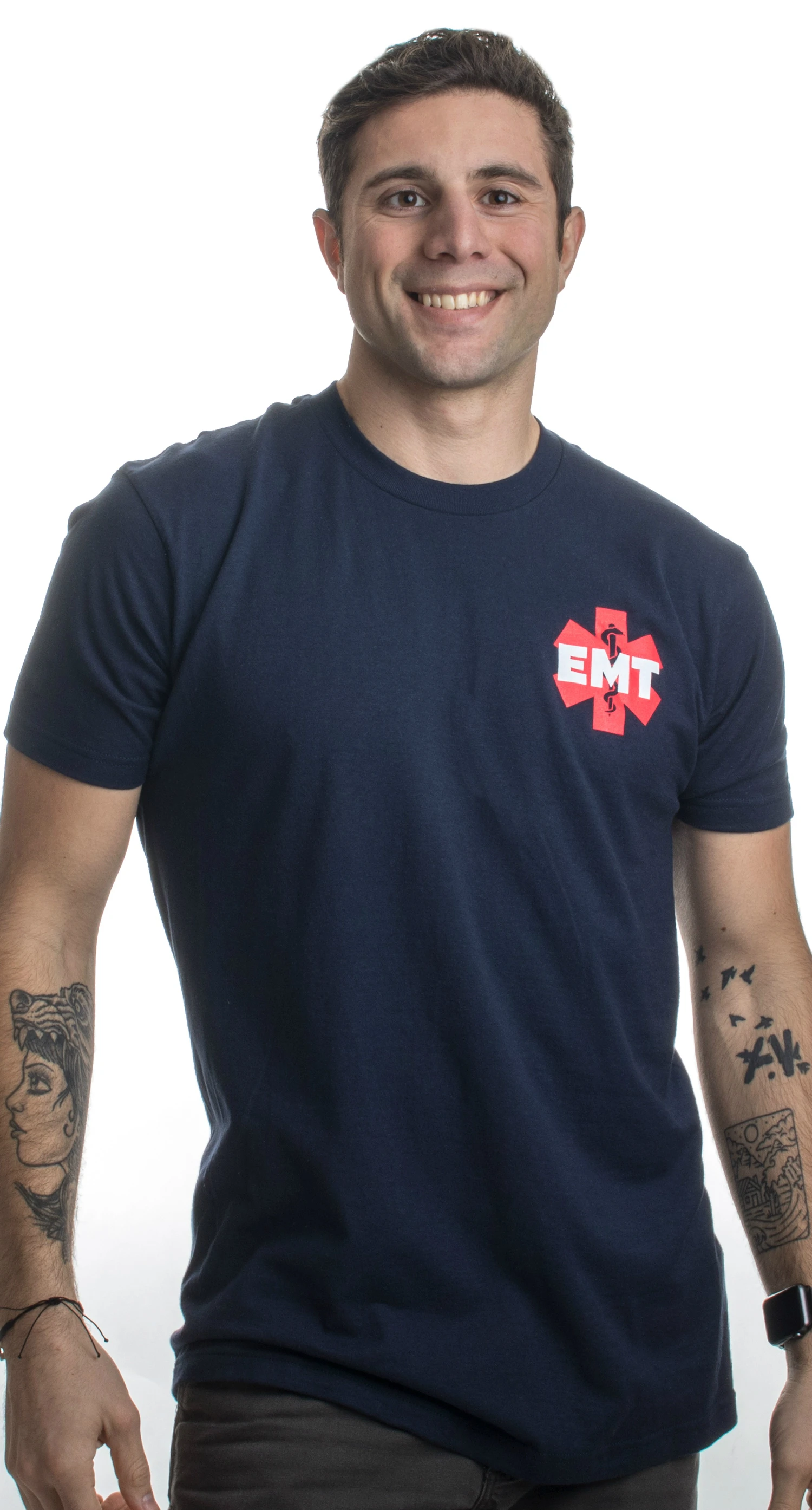 EMT AEMT Medical Paramedic Emergency Star of Life Emblem T-Shirt. Premium Cotton Short Sleeve O-Neck Mens T Shirt New S-3XL