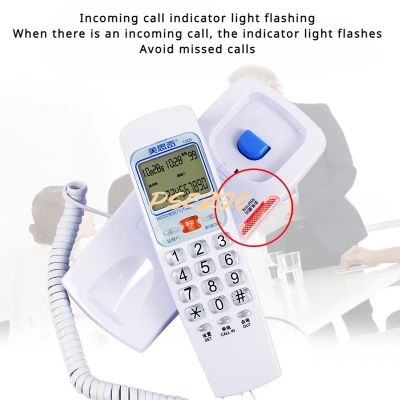 Home Wall Mounted Fixed Telephone Landline Portable Office Mini Decorative Phone