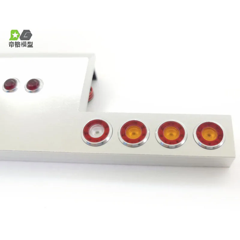 

US Sale Degree Tail Beam Tail Lamp Taillight For Tamiya 1/14 56301 King 56344 RC Tractor Upgrade Part
