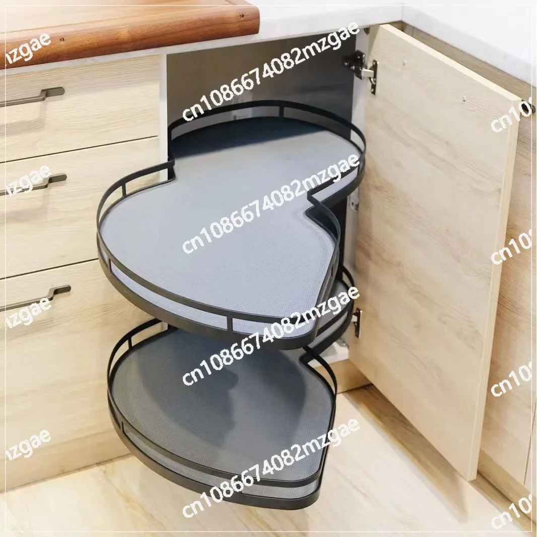 The cabinet corner can be rotated 180 degrees with a buffer turntable, and the cabinet corner can be fully rotated out