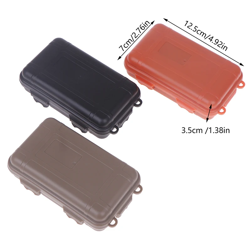 Outdoor Shockproof Waterproof Boxes Survival Airtight Case Holder For Storage Matches Small Tools Travel Sealed Storage Box