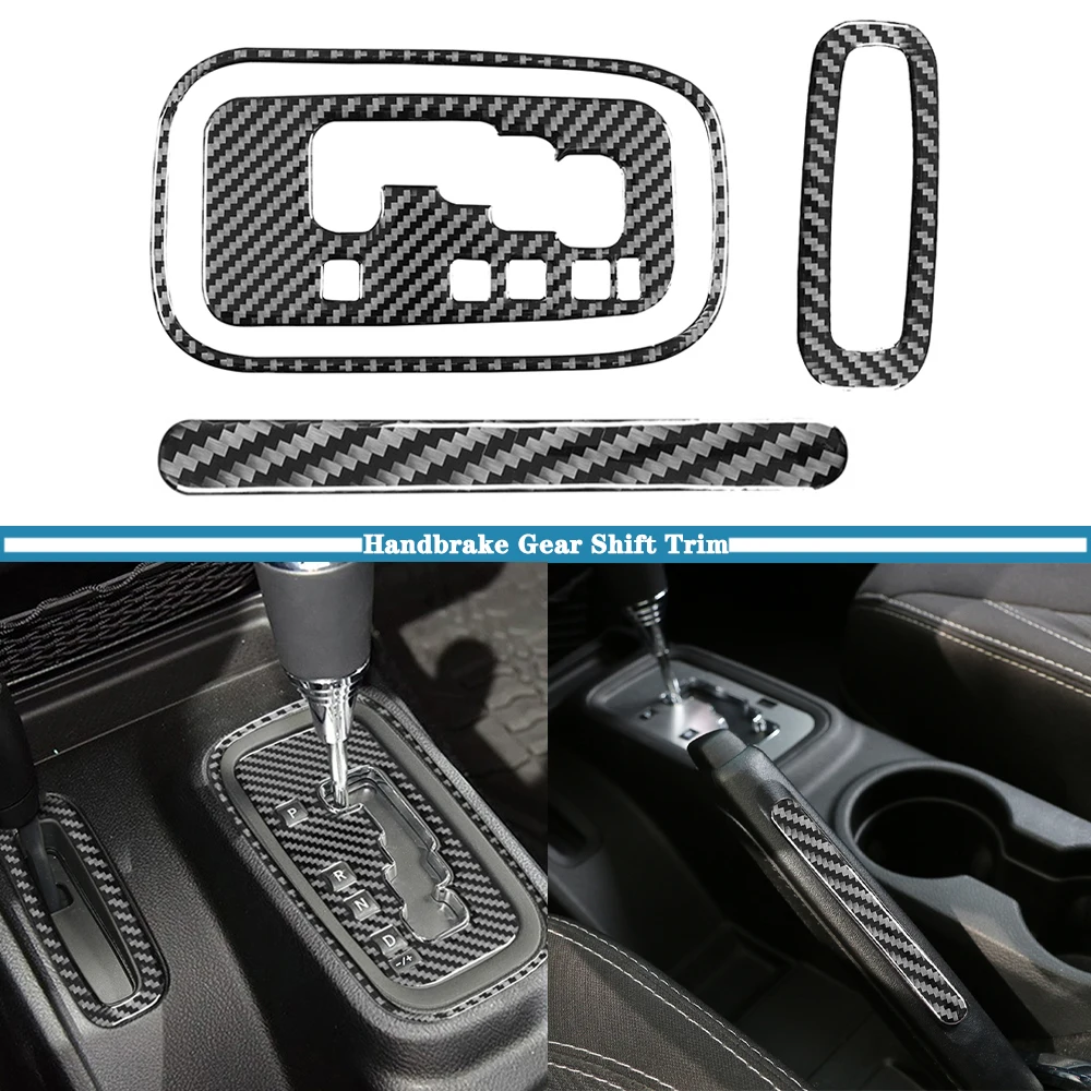 

Gear Shift Panel Pull Handbrake Decoration Trim Protector for Jeep Wrangler JK JKU 2007-2017 2011-2017 Car Interior Accessories