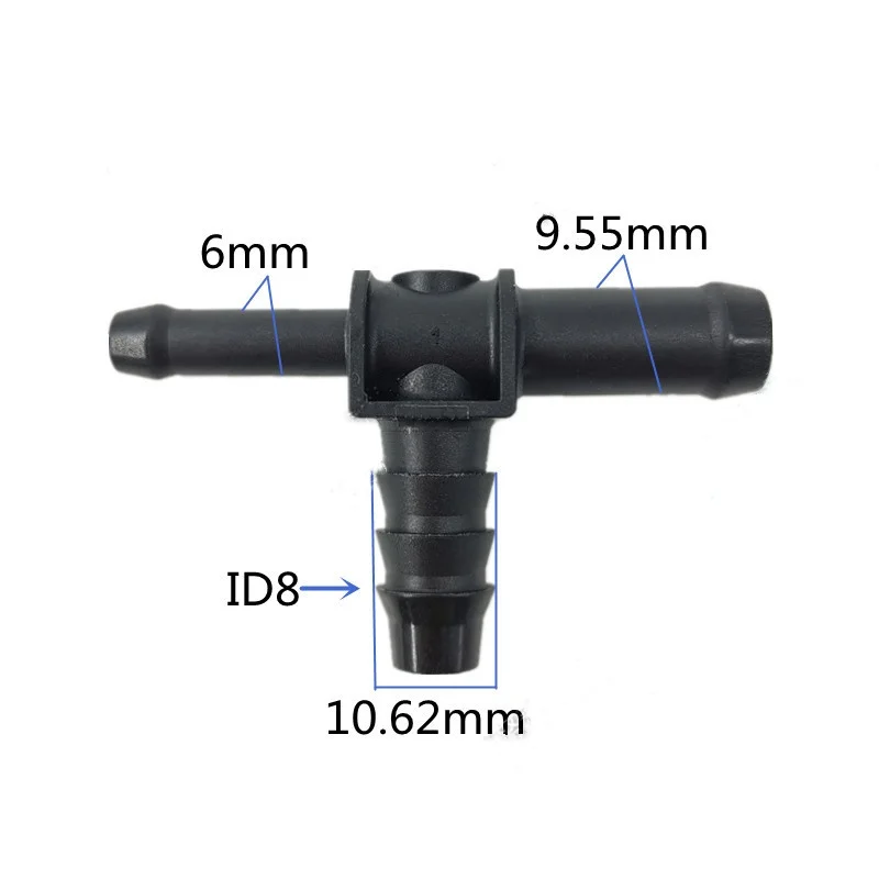 

Универсальный Т-образный соединитель для топливных трубок, быстроразъемный пластиковый Т-образный коннектор, 2 шт. в упаковке