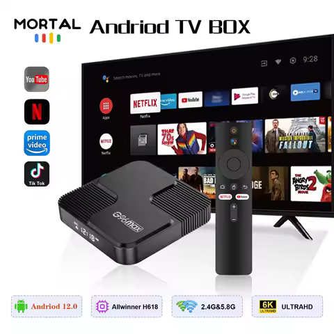 G96max H618 Android Smart TV Box Allwinner H618 Quad Core 64GB 4GB Android 12 Bluetooth 5.0 2.4G 5G 6K HD Media Player Streaming