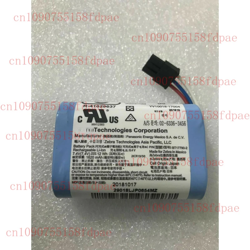 

Новый и оригинальный аккумулятор BT17790-2 1620 мАч для принтера Zebra MZ220 MZ320, 7,4 В
