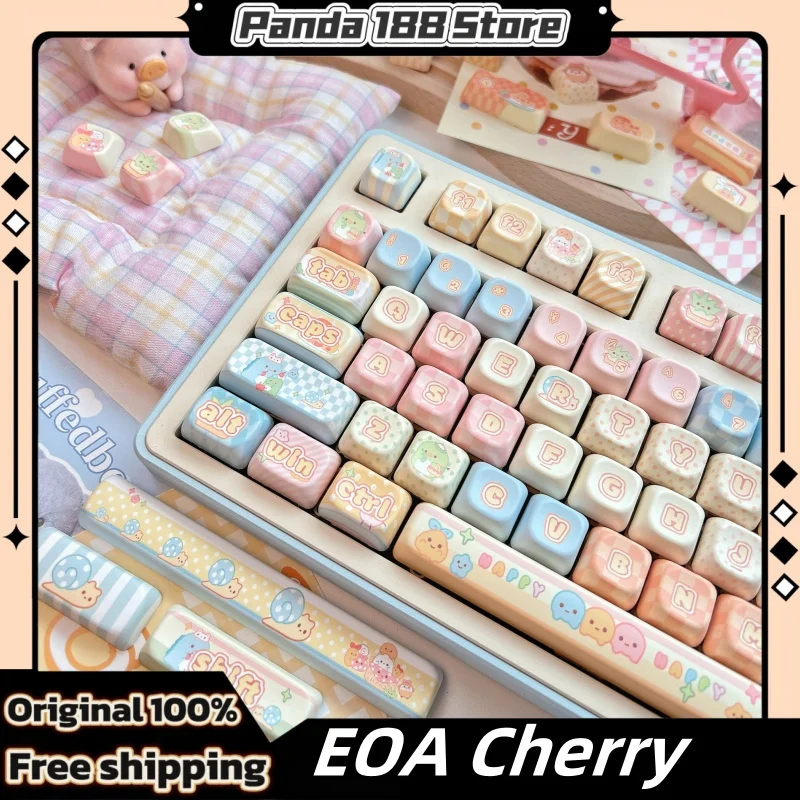 Corner Bio Theme Keycaps 133/141 Keys Eoa Cherry Profile Pbt Thermal Sublimation  Customized Keyboard Personality Cute Keycaps