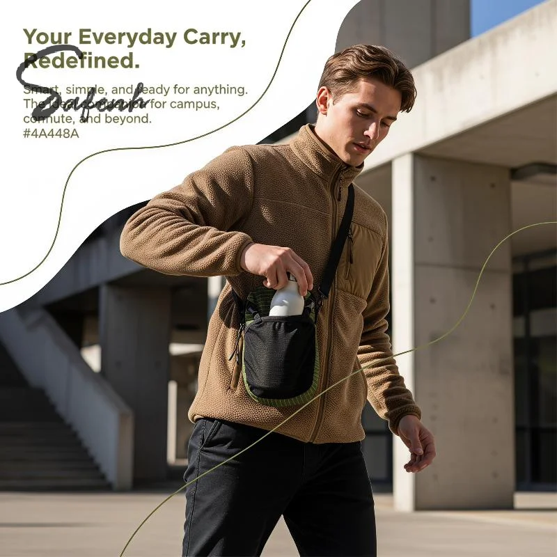 Outdoor Storage Bag Shoulder Strap Attachment Bag Smartphone Pouch Waterproof Water Bottle Bag For Sports Hiking Lightweight