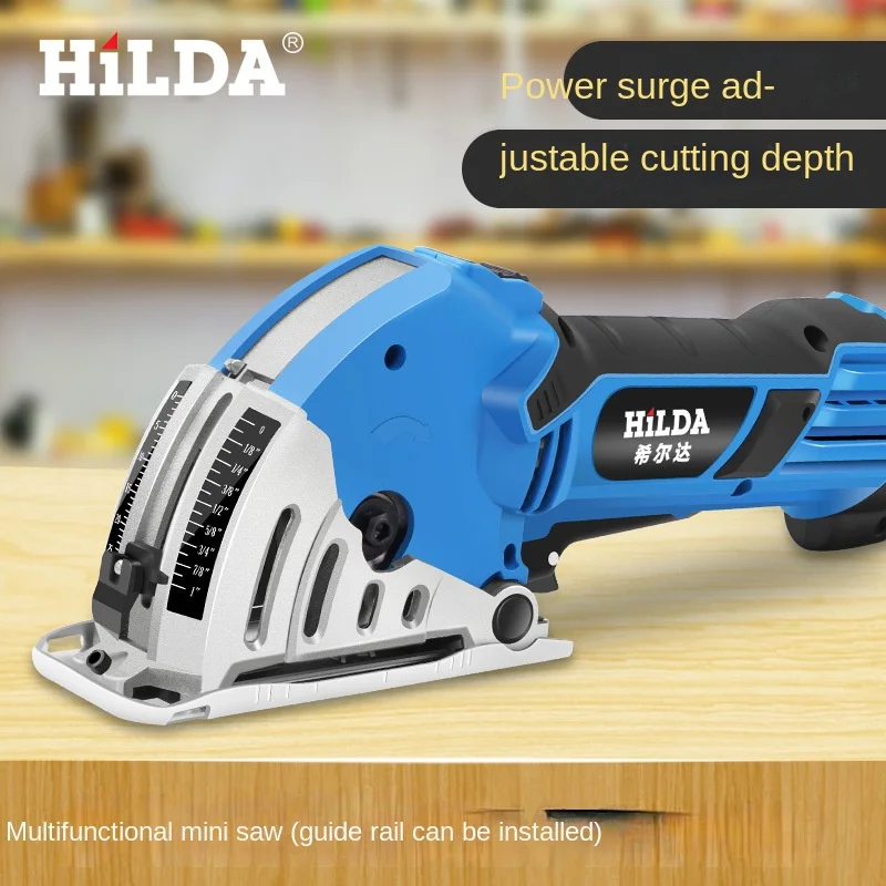 Supply hilda woodworking cutting multi-functional portable chainsaw can match slippery course mini saw + track