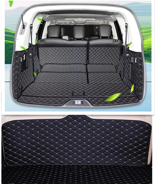 

High quality, Full set car trunk mats + Back door mat for Infiniti QX80 7 8 seats 2023-2013 cargo liner mat boot carpets cover