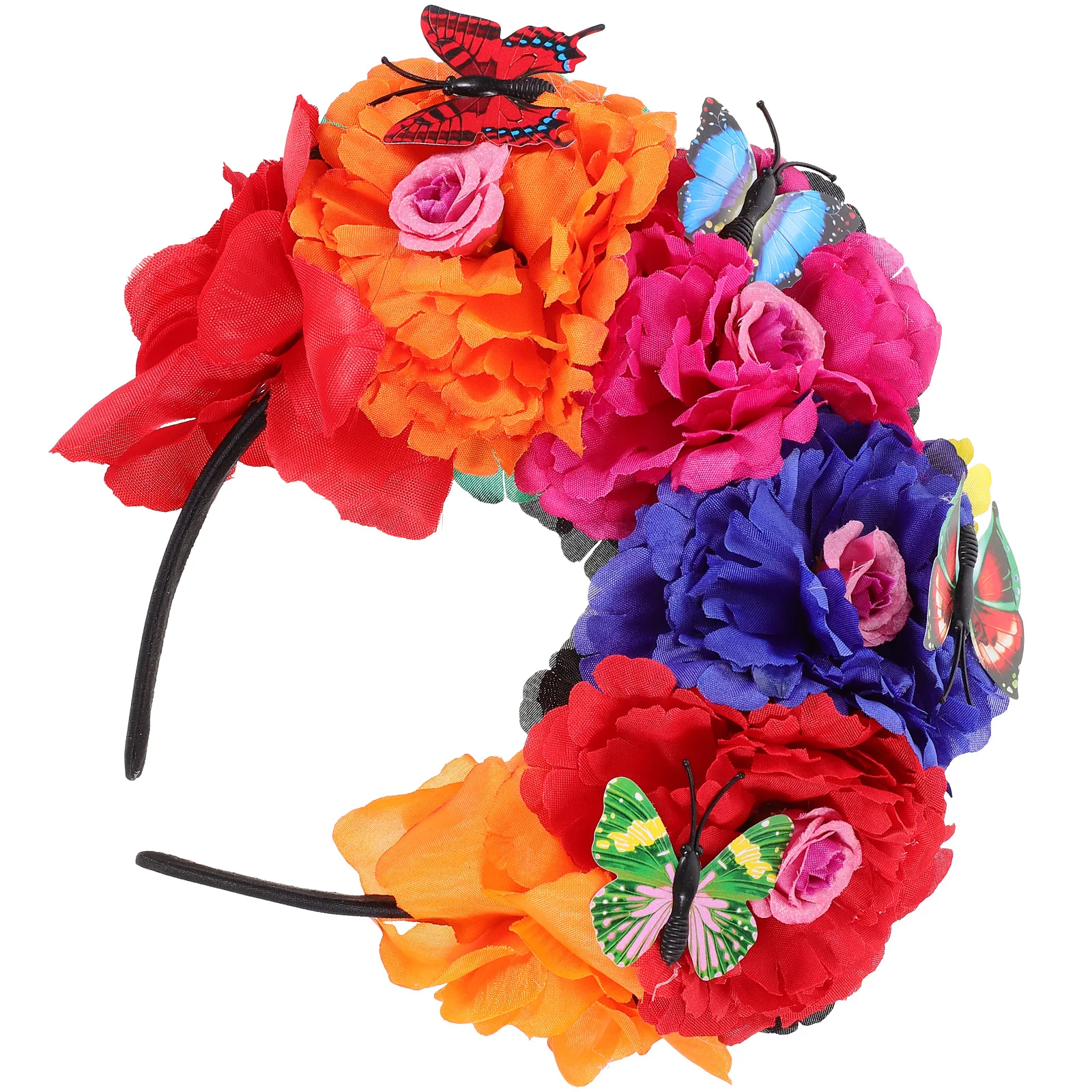 Couronne de fleur de rose mexicaine pour filles, accessoire de cheveux, bande de sauna, décor de mariage, vêtements de sauna