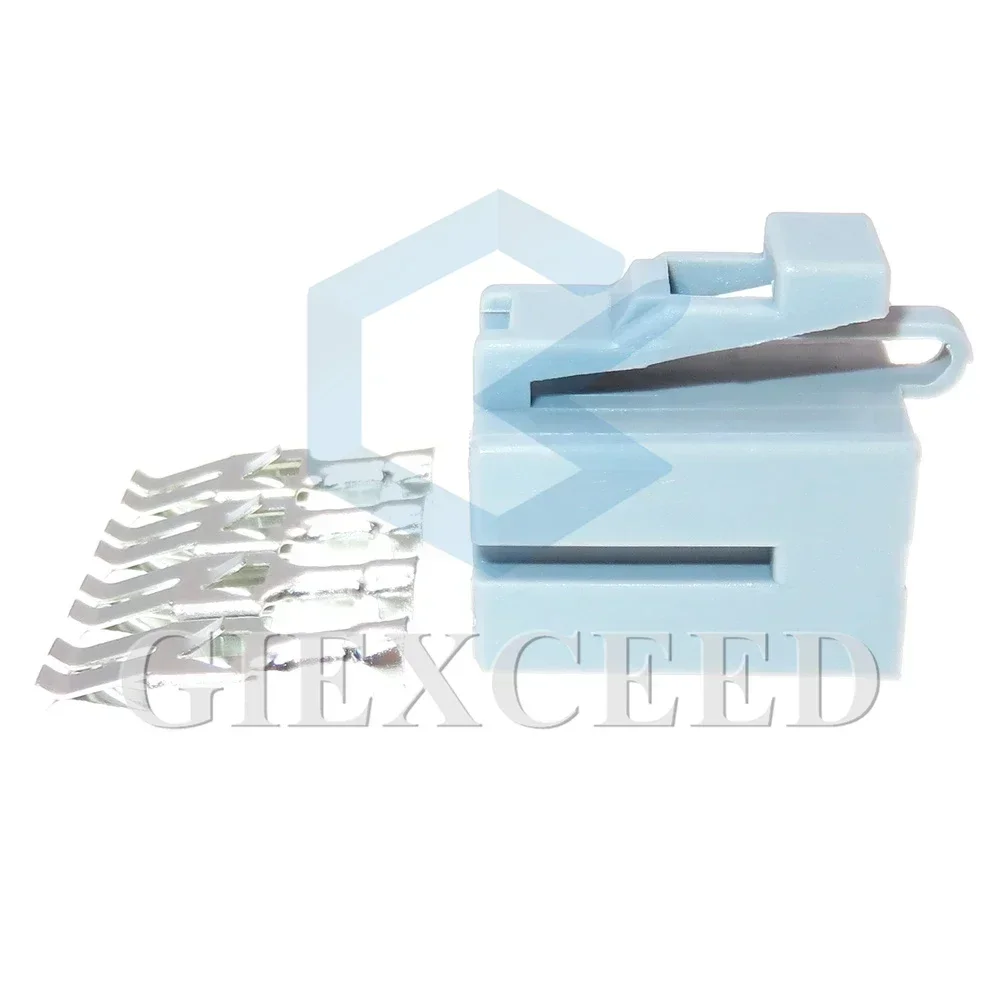 2 Sets 4 Pin Large Current Plastic Housing Connector 6.3 Series Grey Electric Wire Cable AC Assembly Socket With Terminal