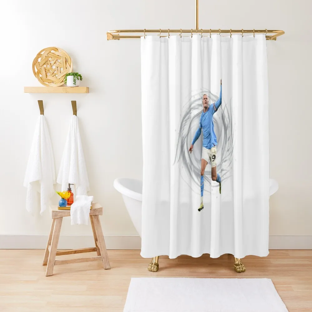 

Erling Braut Haaland Man City Shower Curtain Cute Shower Shower Set For Bathroom For The Bathroom Bathroom And Curtain