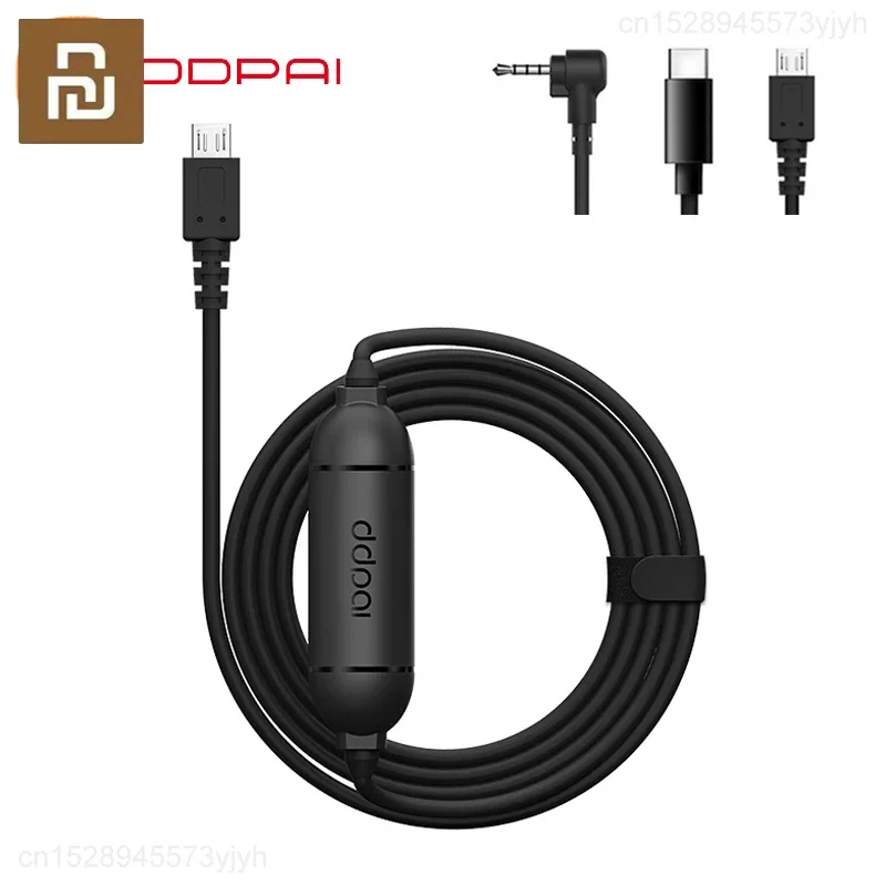 Youpin DDPAI 12/24V Micro USB Car Charger Hard Wire Hardwire Kit for DDPAI Mini Mini3 Mini1 N3 Z5 Dash Cam Camcorder Vehicle DVR