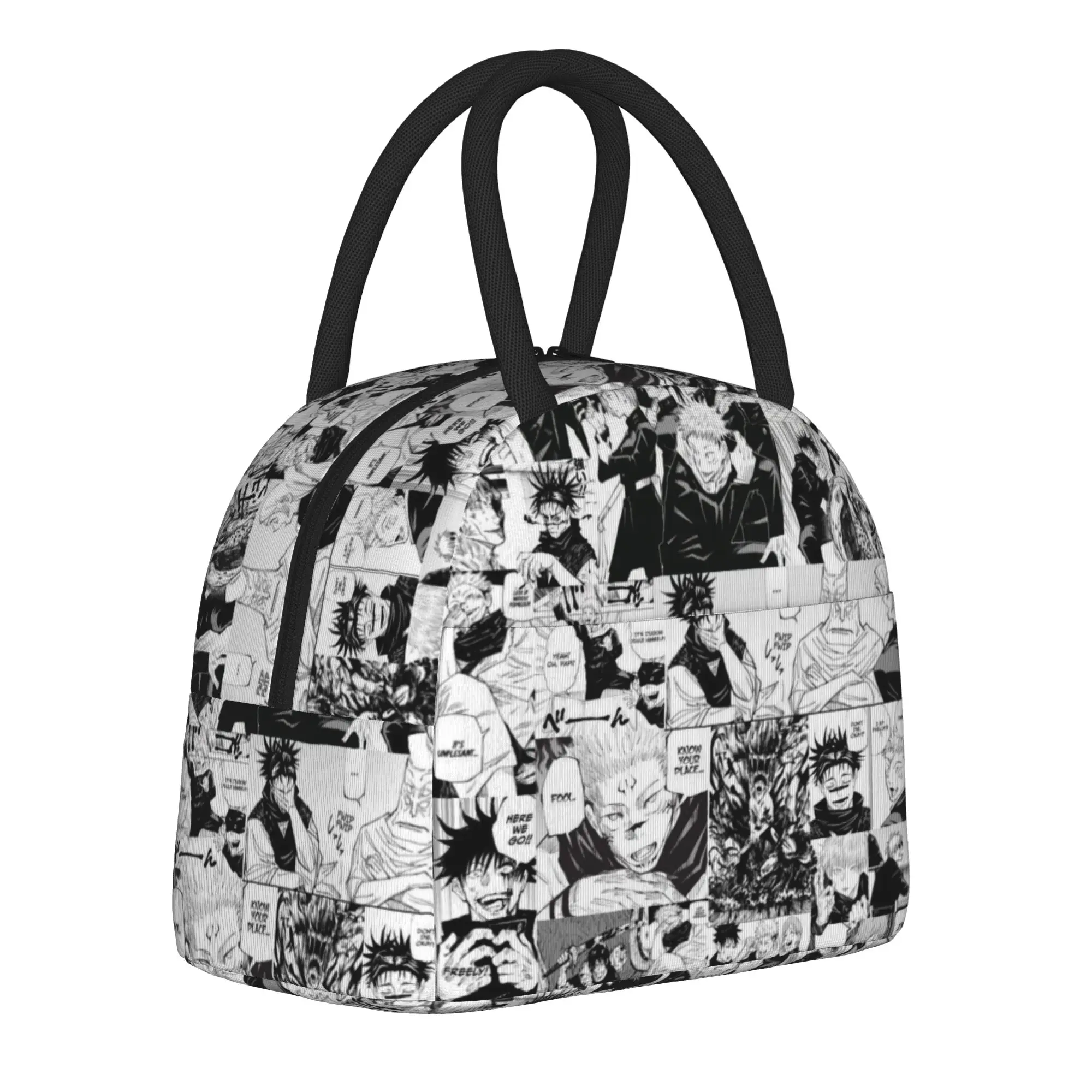 Jujutsus Kaisens Insulated Lunch Bags for Men Women Food Bag Portable Cooler Thermal Lunch Boxes For Picnic