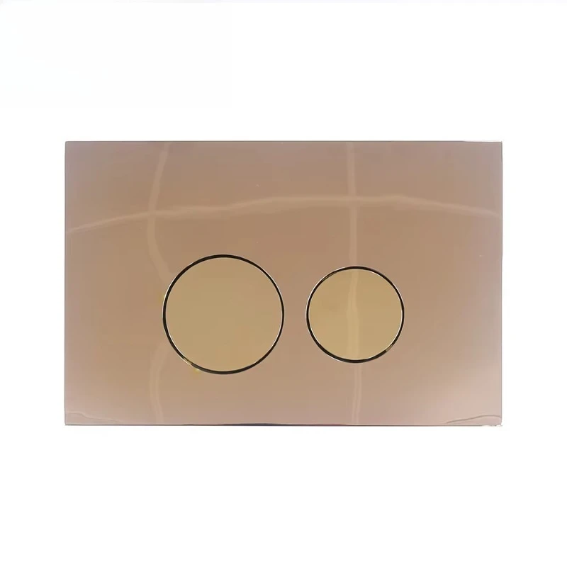 Double Flush Button 304 Stainless Steel Rose Gold Hidden Wall Mount Modern Design Bathroom Water Tank Toilet Flush Board