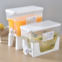 3.5L Drink Dispenser Beverage Dispenser with Spigot Plastic Cold Drink Dispenser Juice Containers for Parties Stand & Daily Use