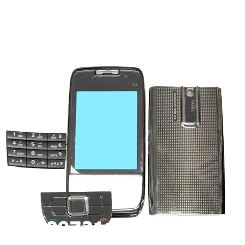 Complete Front Cover Keyboard For Nokia E66 Battery Back Cover High Quality Housing Keypad + Middle frame