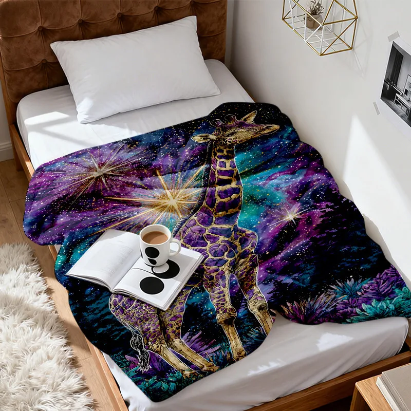 

Одеяло «Жираф» «Звездное небо» — плед с плоским принтом 2D