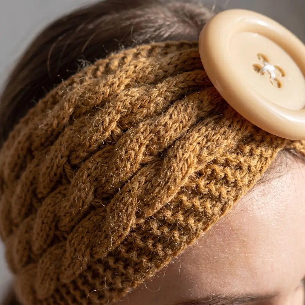 New Cable Knit Knitted Headband Twisted Front Soft Stretch Ear Warmer Headband Solid Wide Band Turban Headband Hair Accessories