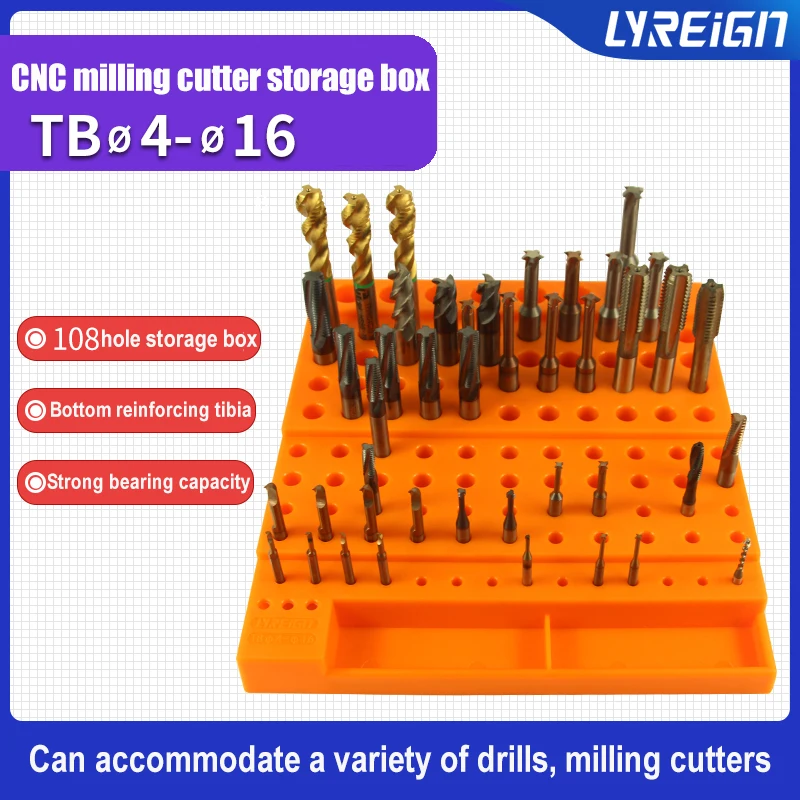 84 Holes Multifunctional Thickened Milling Cutter Reamer Drill Bit Storage Box Tool Accessories Organizer
