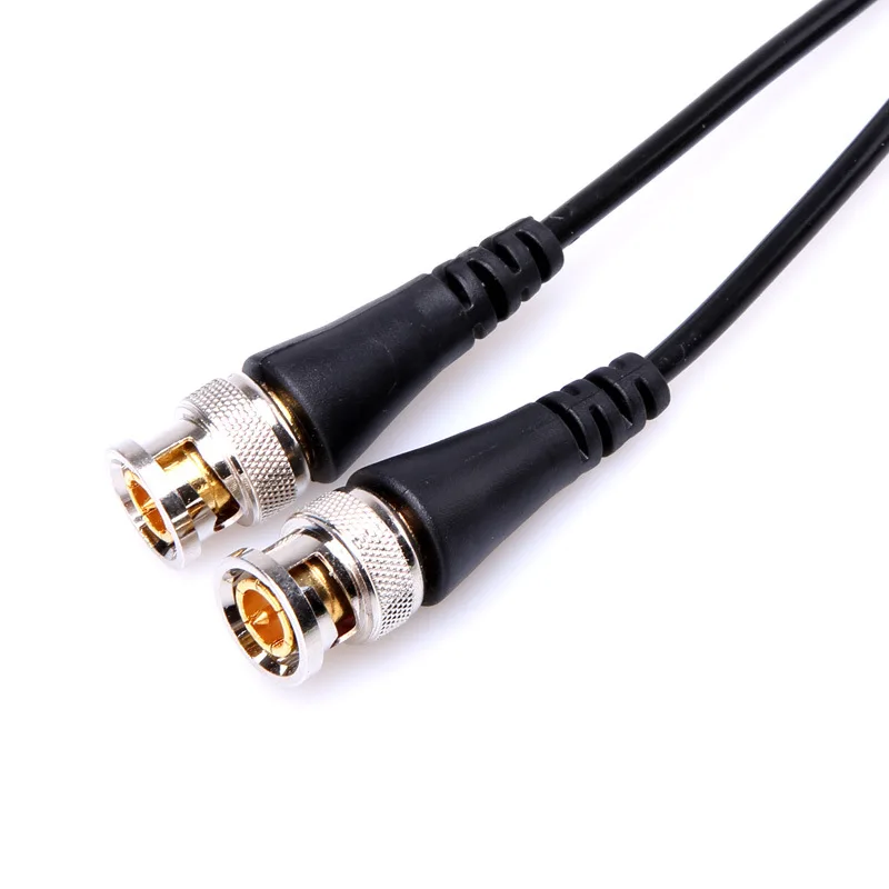 Cabo macho da trança do poder do conector BNC, conectores BNC, fio coaxial do sinal, Q9, 10 PCes