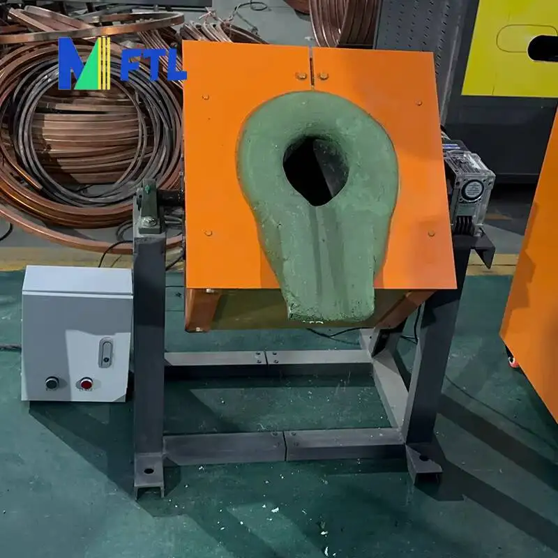 Stainless Steel Induction Furnace With Pump And Motor, Industrial Metal Melting Machine, 1.0Kg-500Kg Capacity, Water-Cooled