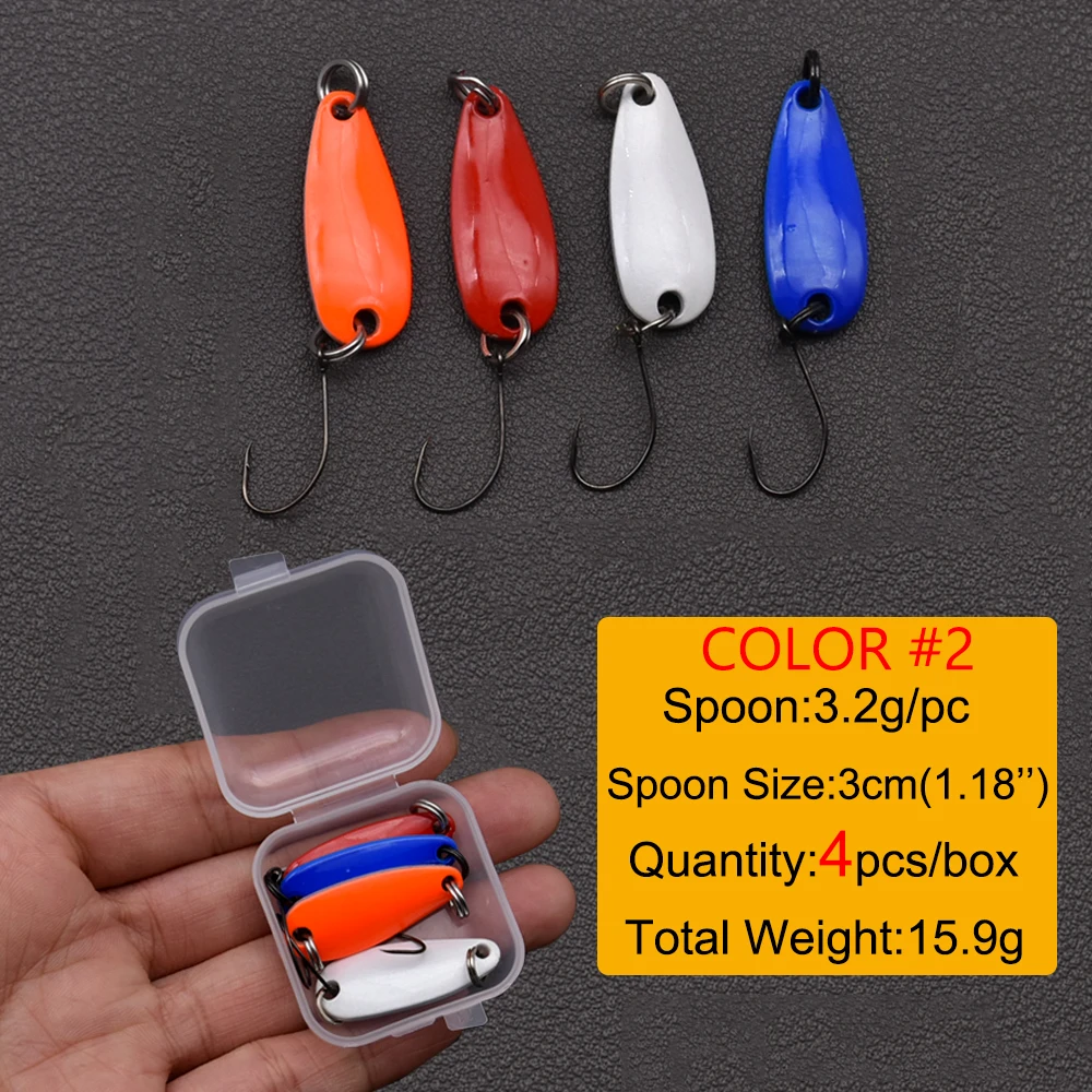 MrLurion 2,5 g 3,5 g 4 g 5 g Metall-Angel-Hartlöffel-Spinner-Köder, Wobbler-Köder, Angelköder für Forellen, Hecht und Bluegill
