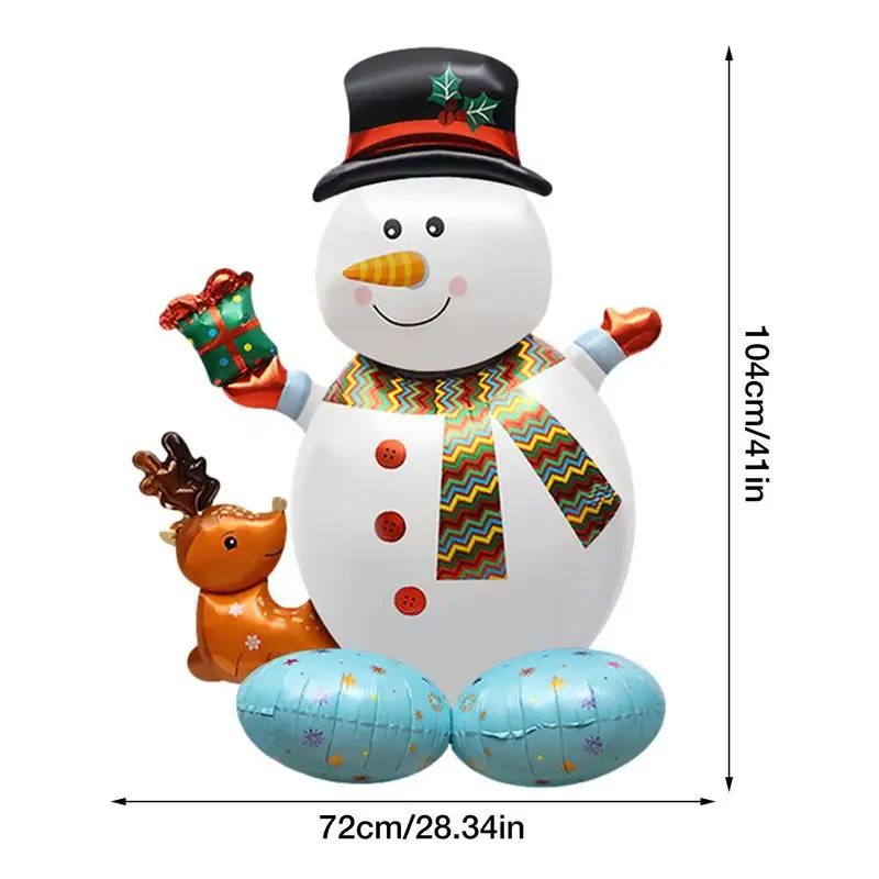 Giáng Sinh Bóng Bay Ngày Lễ Bóng Decors Với Ông Già Noel Người Tuyết Nhiều Màu Sắc Viền Balo Vật Trang Trí Cho Nhà Văn Phòng Shop