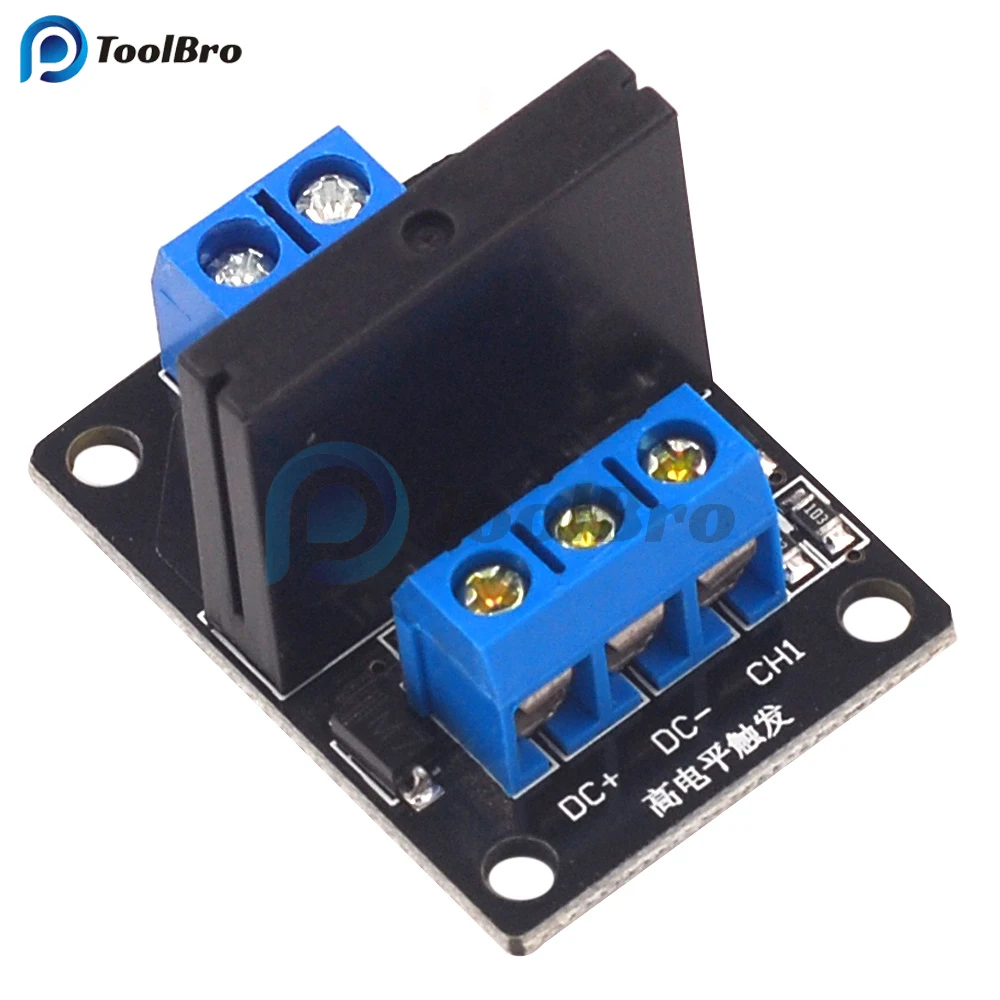 Solid State Relay Module 5V 12V 24V 3-24V SSR Relay Module 1 Channel High Low Trigger Relay Board