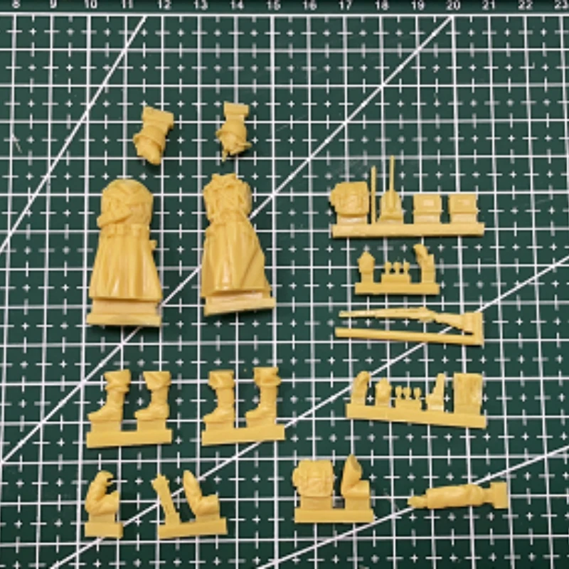 1/35 Scale Diecast Resin Figure Model Kit WWII US Machine Gun Team 2 Figures Unassembled Unpainted