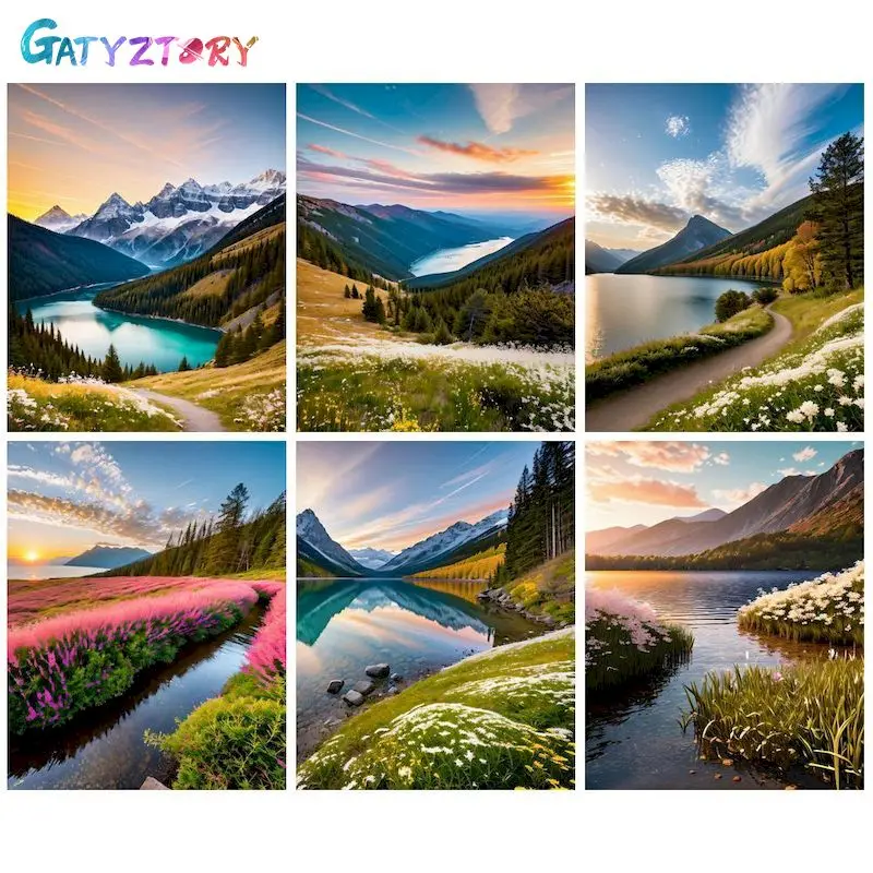 

GATYZTORY Full Square Drill Crystal 5D Diamond Painting DIY Cross Stitch Crafts Landscape Diamond Mosaic Paint Kit Home Decor Gi