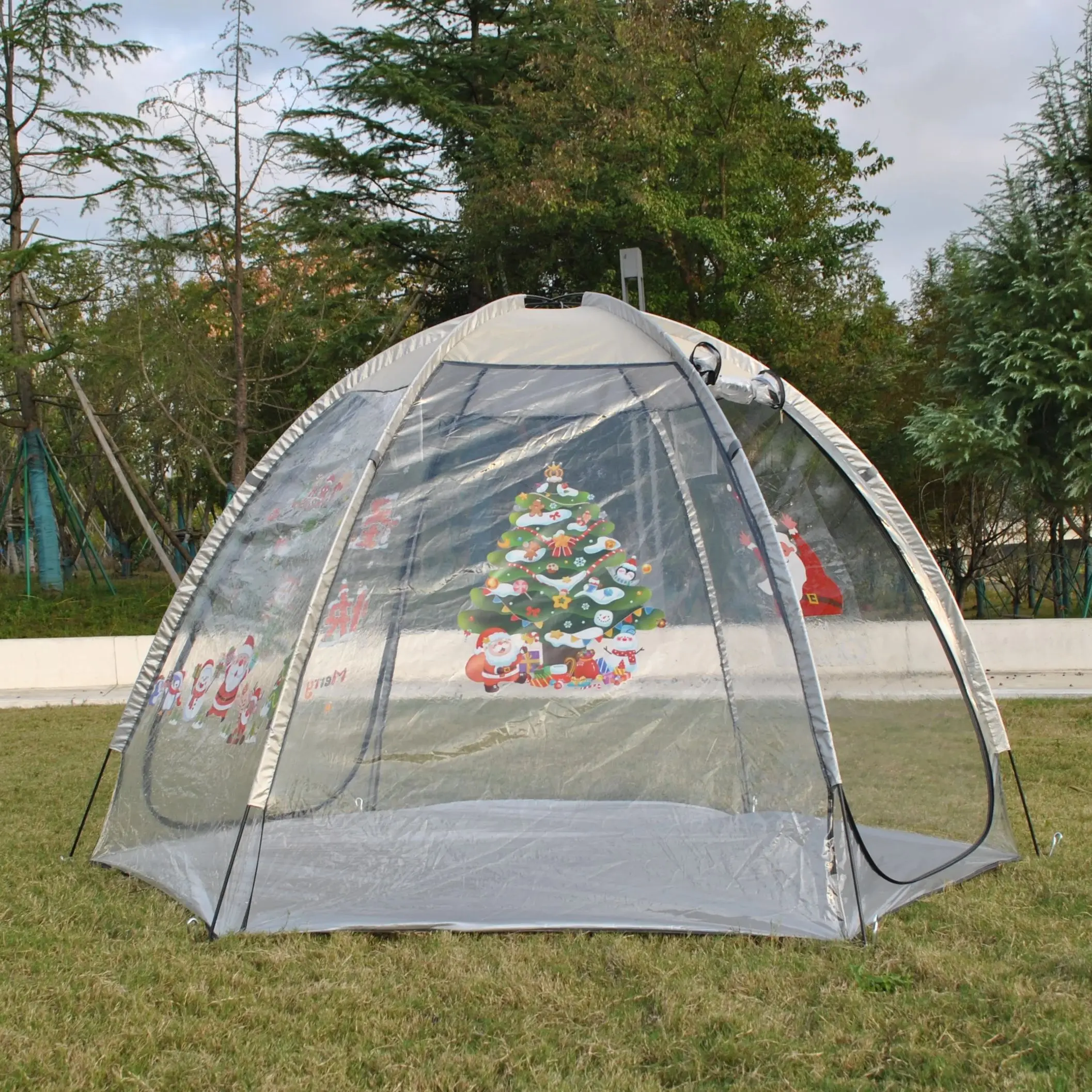 No stickers Festive Haven: Create Your Christmas Tent Wonderland Outdoors, All Weather Sport Tent, Camping Outdoor Clear Shelter