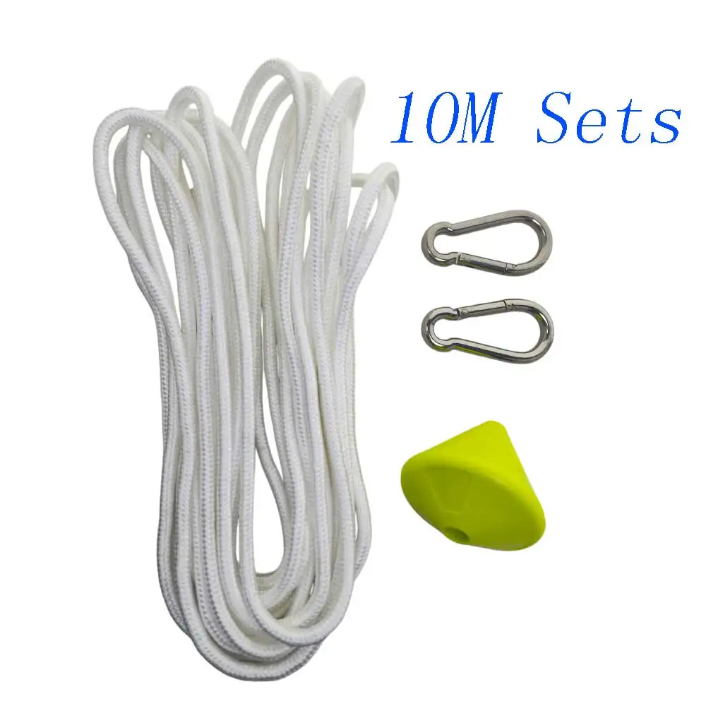 10-30M Freediving Rope Kit Includes 2pcs 316 Stainless Steel Hooks + Rope Safety Stopper Depth Training Compact Dive Access Kit