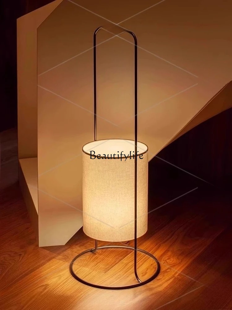 

Medieval style floor-to-ceiling luminous object Zen modern villa living room sofa model room