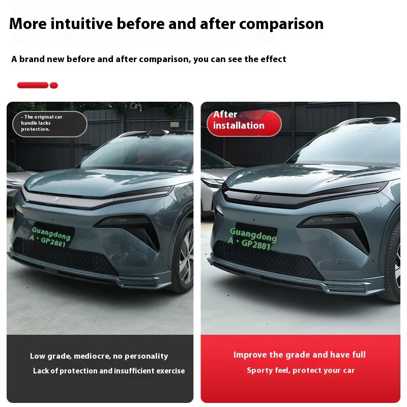 يصلح ل BYD Sealion 8 Tang L Dmi/P EV الوجه الأمامي اسوداد تقليم مصبغة شعار المضادة للخدش لاصقة تزيين تعديل #4