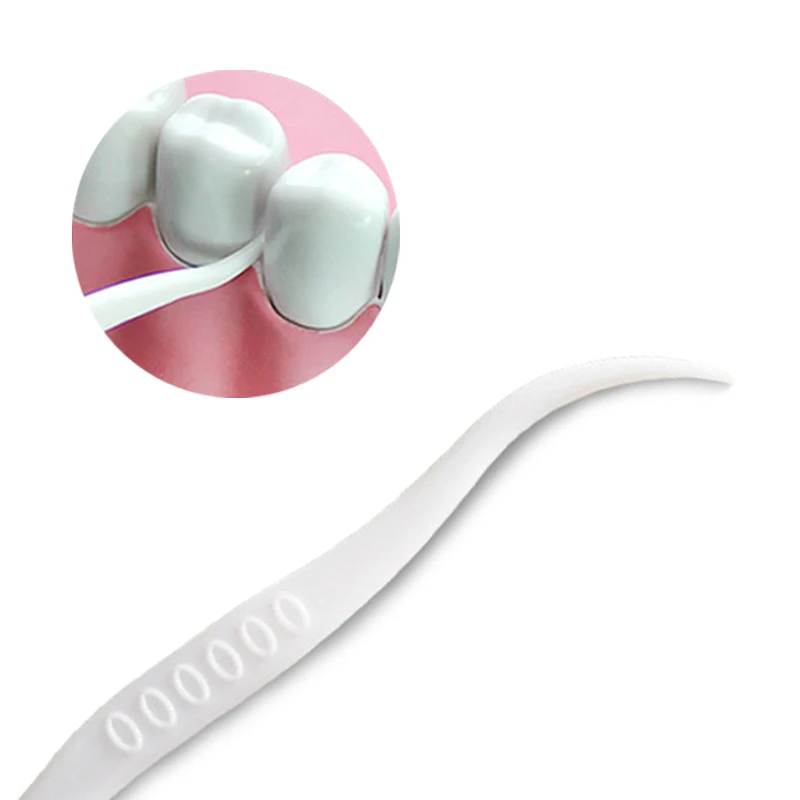 50/100 palitos dentários descartáveis do flosser do fio dental dos pces alto-estiramento da vara da linha dental do polímero escova interdental do cuidado oral