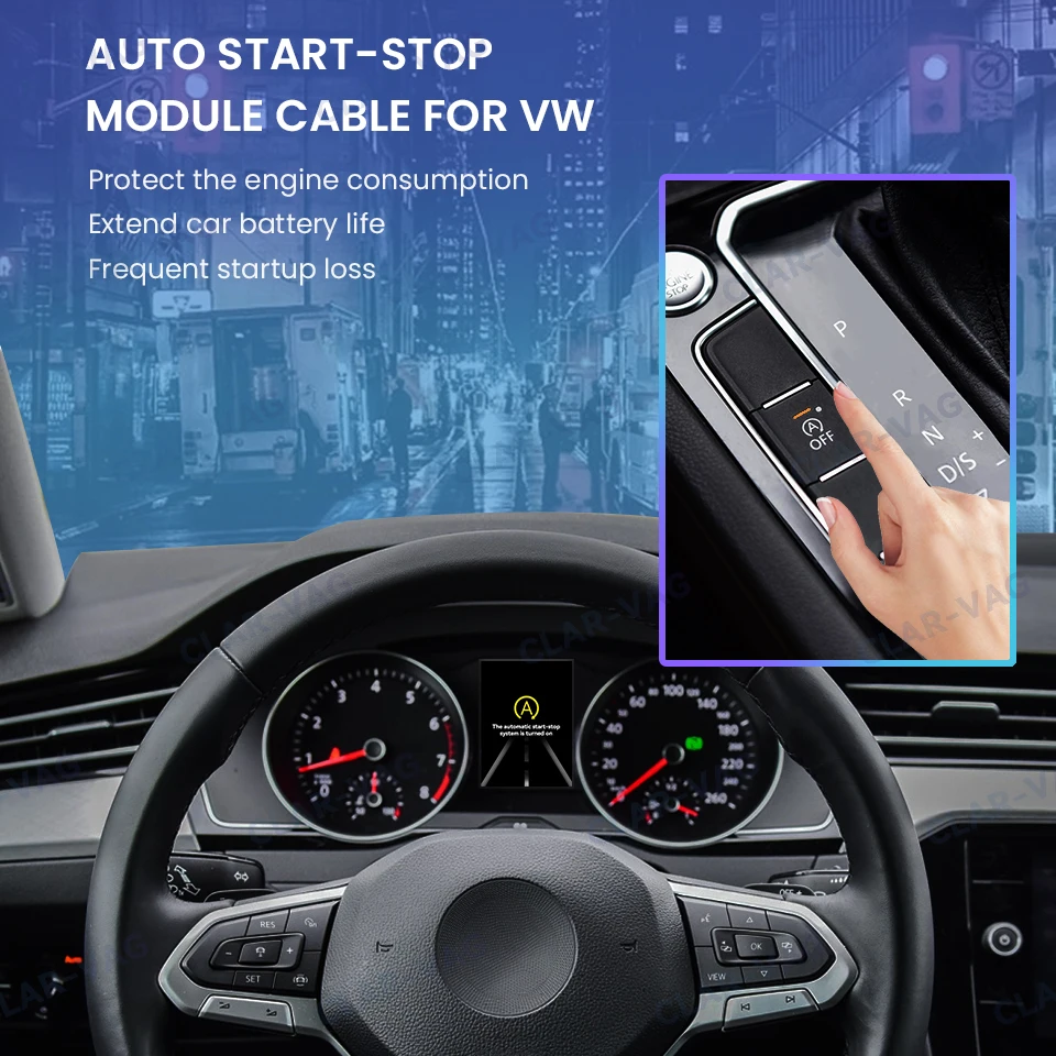 For Golf 7 7.5 MK7 Passat B8 8.5 Touran T-ROC Automatic Start Stop Engine System Off Device Deactivation Cable Memory Mode