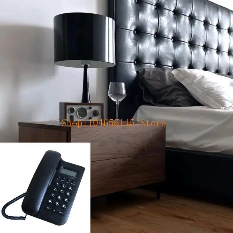 652F Durable Corded Telephone for Home Offices Caller Identity Display Communication