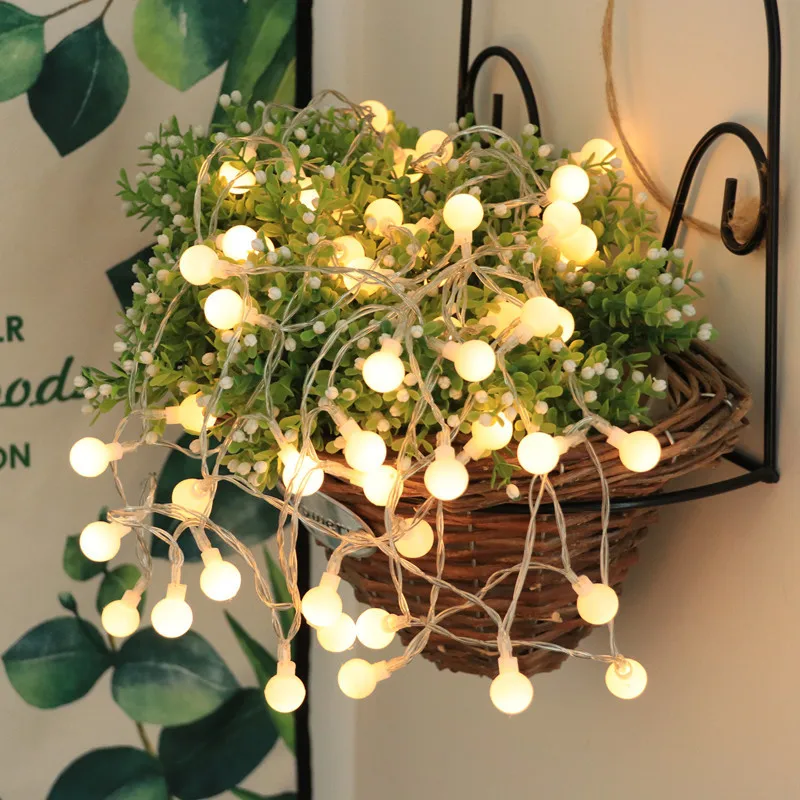 

LED String Lights Multicolor 110V 220V 10M 100 Ball Christmas IP44 Outdoor Wedding Party Holiday Decoration Lights Luces