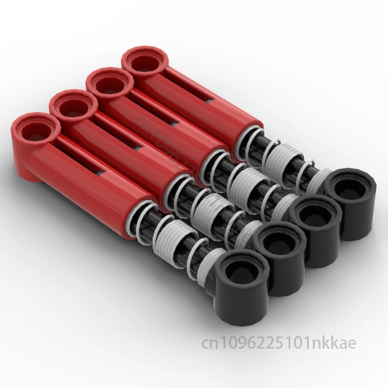 4 Stuks Rode Shock Arm MOC High-Tech 76537 Bouwstenen Onderdelen Absorber Schorsing Lente Bakstenen Diy Voor 76138 73129 Harde Lente