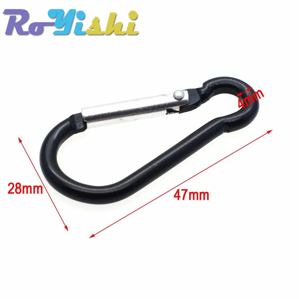 10 Pcs/Pack Aluminum Carabiner Snap Hook Keychain For Paracord Outdoor Activities Hiking Camping 10 Colors