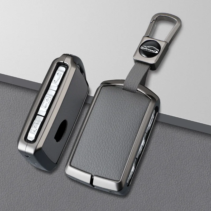 

Zinc Alloy Leather Car Key Case Cover For Volvo S60 S90 XC40 XC60 XC90 V60 V90 T5 T6 T8 Polestar 1 Polestar 2 Shell Accessories