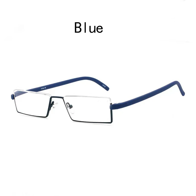 Metall Anti-Blau Licht Lesebrille Männer Halb Rahmen Brillen Männliche Brillen Mit Fall + 1,0 1,5 2,0 2,5 3,0 3,5 4,0 – Detail 6