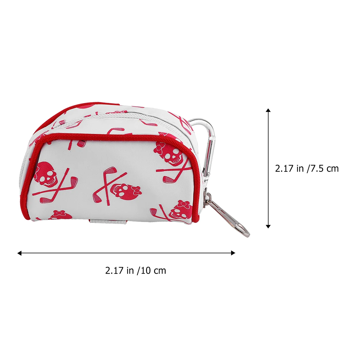 Bolsa de almacenamiento de bolas con estampado de cabeza, bolsa de mano con soporte para pelotas de golf, bolsa para camisetas (negro)