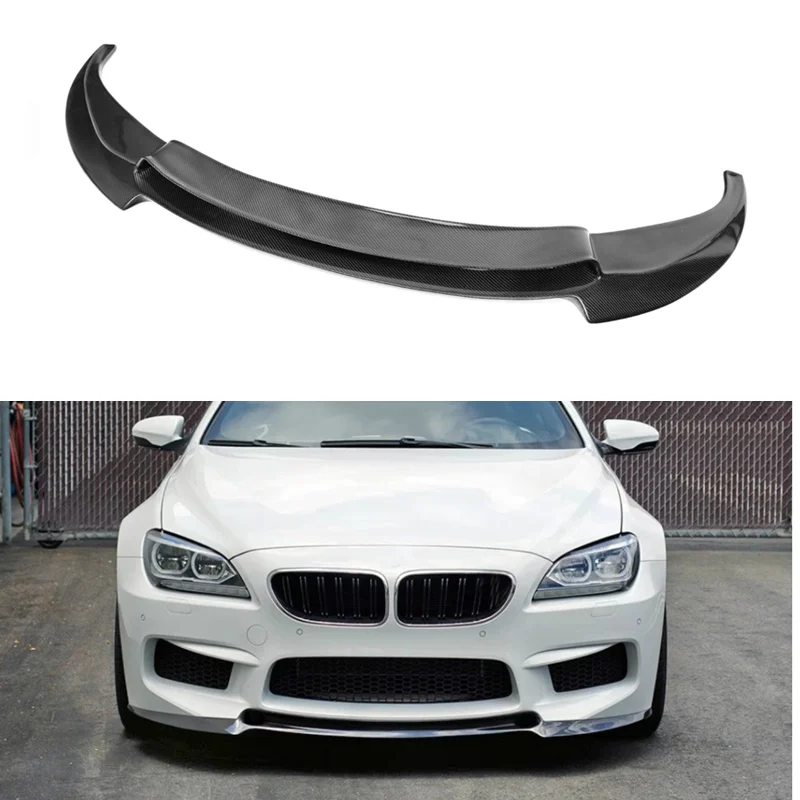 

Front Bumper Lip Splitters Spoiler for BMW 6 Series F06 F12 F13 M6 Base Sedan Convertible Coupe 2014 - 2017 Carbon Fiber V style