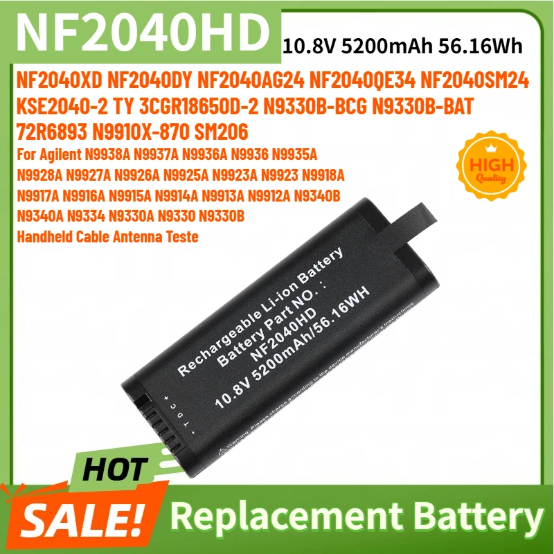 

100% New High Quality NF2040HD Battery 10.8V 5200mAh 56.16Wh for Agilent N9936 N9935A N9938A N9937A N9936A N9928A N9927A N9926A