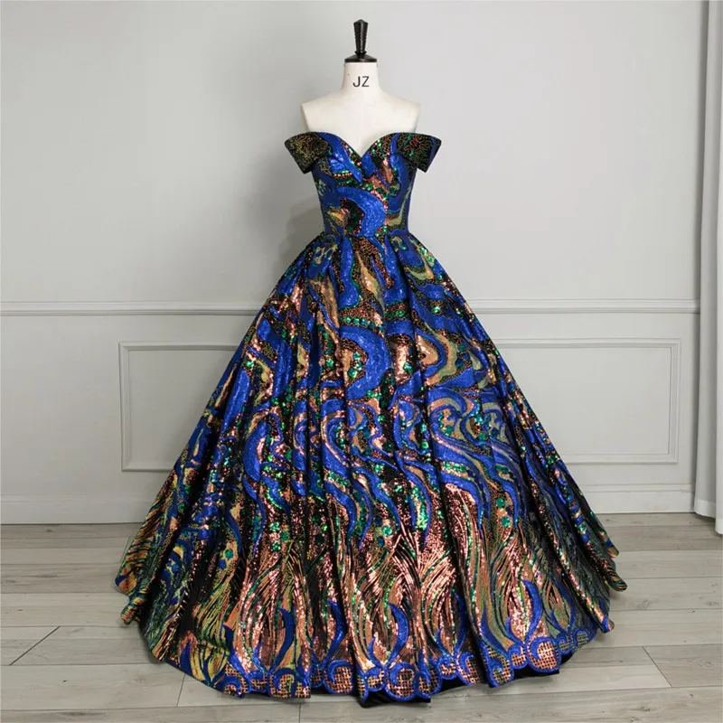 

Pengpeng Heavy Industry one-shoulder colorful gauze Performance Dress