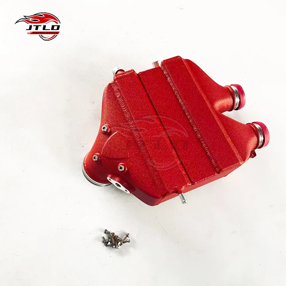 Red Front Mount Intercooler Kit For BMW S55 - High Performance Manifold Intercooler Upgrade For M3/M4 (F Series) Vehicles